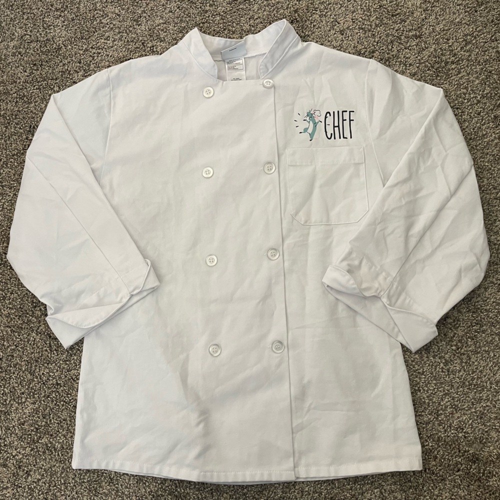 Disney Parks Epcot Remy Ratatouille's Adventure Chef Coat Jacket White Size S